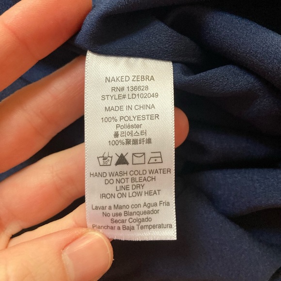 Navy Halter Cocktail Dress - Picture 6 of 6